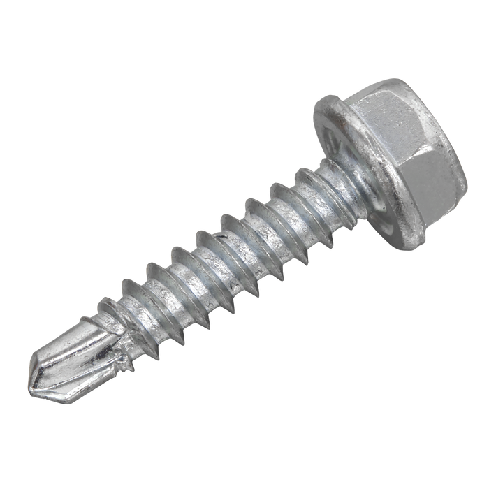 Zinc Plated Self-Drilling Hex Head Screw 4.2 x 19mm - Pack of 100 | SDHX4219