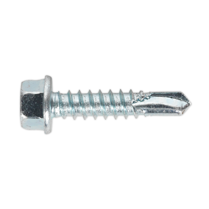 Zinc Plated Self-Drilling Hex Head Screw 5.5 x 25mm - Pack of 100 | SDHX5525