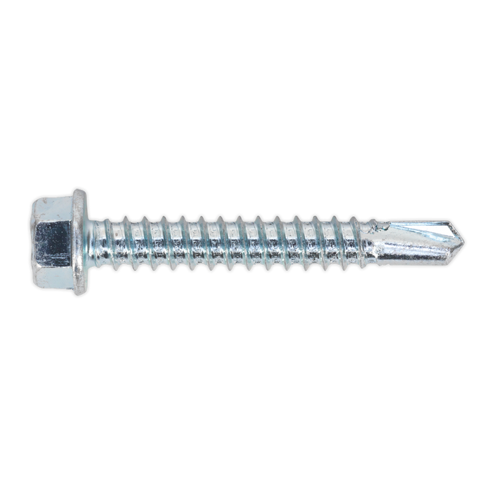 Zinc Plated Self-Drilling Hex Head Screw 5.5 x 38mm - Pack of 100 | SDHX5538