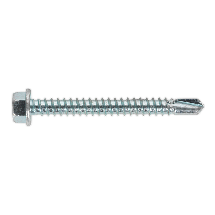 Zinc Plated Self-Drilling Hex Head Screw 5.5 x 50mm - Pack of 100 | SDHX5550