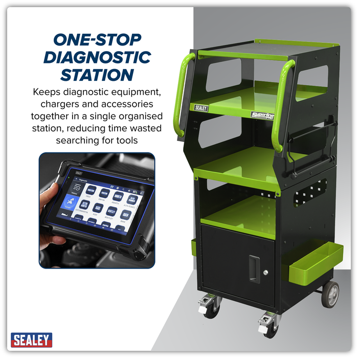 Diagnostic Tablet & Trolley - Green | SDS1G