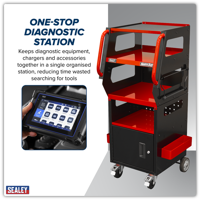 Diagnostic Tablet & Trolley - Red | SDS1R