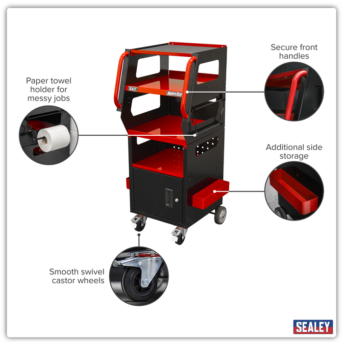 Diagnostic Tablet & Trolley - Red | SDS1R