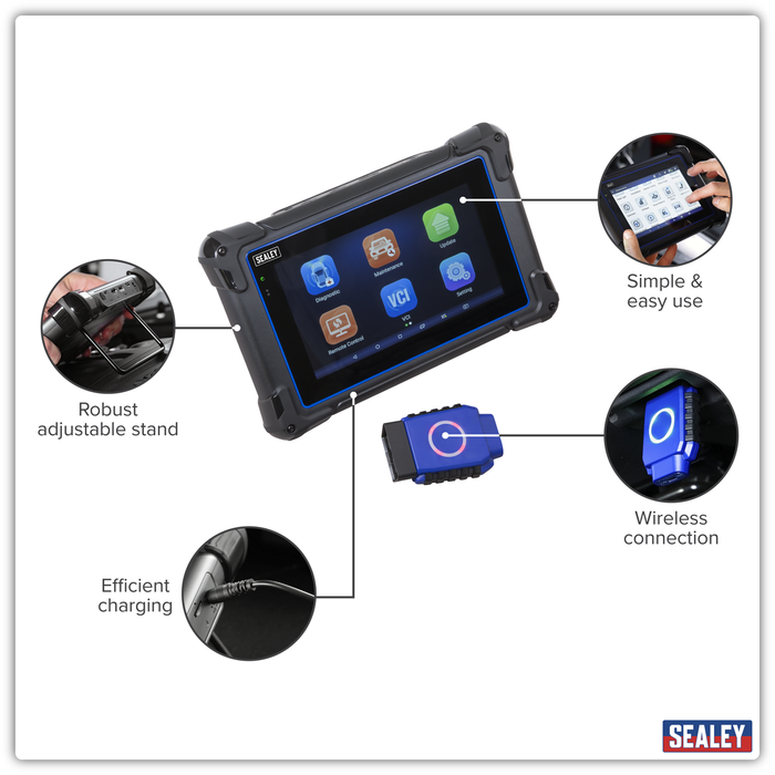 Diagnostic Tablet & Trolley - Red | SDS1R