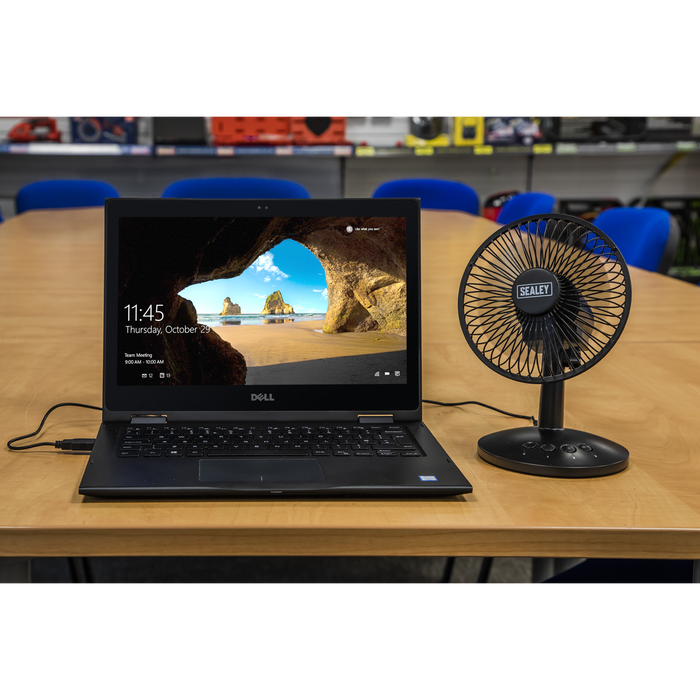 6" Oscillating USB Desk Fan 3-Speed | SFF6USB