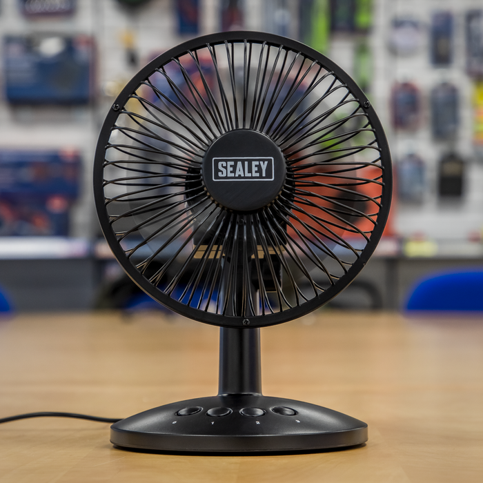 6" Oscillating USB Desk Fan 3-Speed | SFF6USB