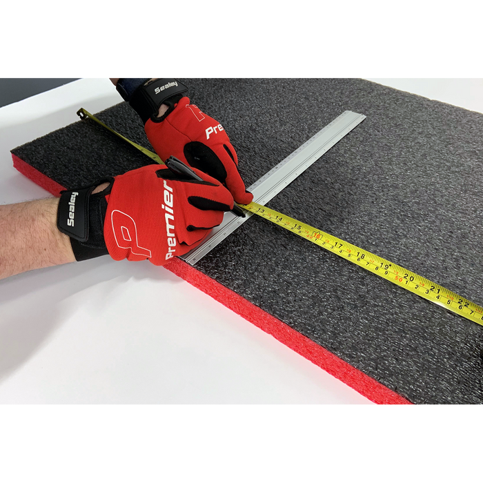 Easy Peel Shadow Foam® 1200 x 550 x 30mm, Red/Black - Pack of 3 | SFPK30R