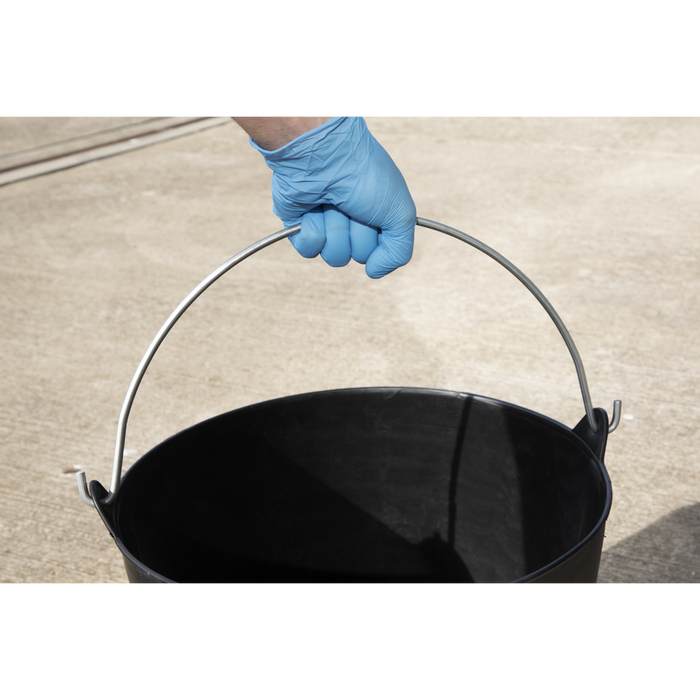 Heavy-Duty Flexi Tub 26L with Metal Handle - Black | SFT26H