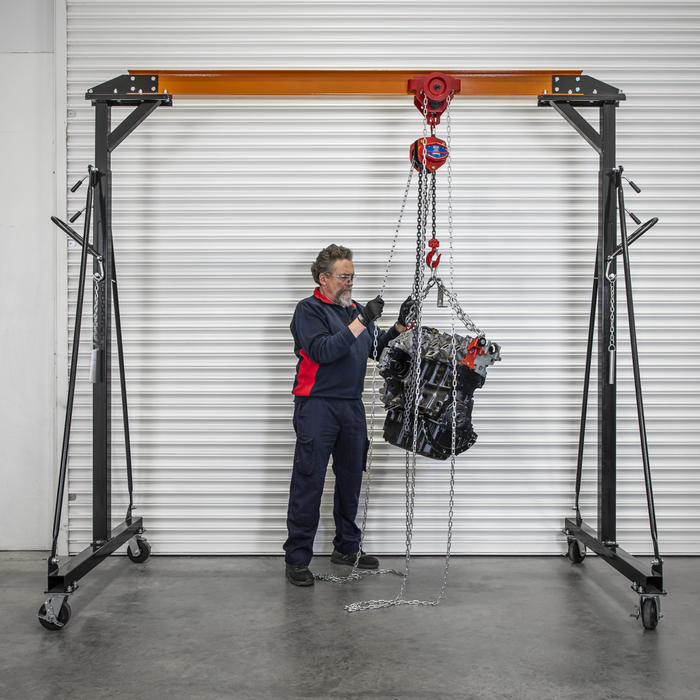 Portable Adjustable Gantry Frame with Geared Trolley Combo 1 Tonne | SG1000KITG