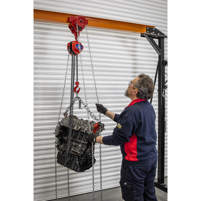 Portable Adjustable Gantry Frame with Geared Trolley Combo 1 Tonne | SG1000KITG