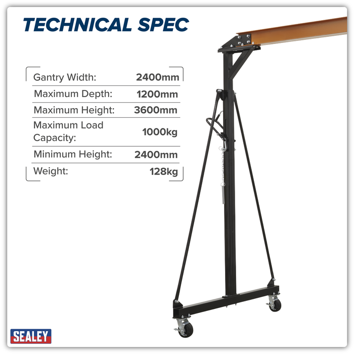 Portable Lifting Adjustable Gantry Frame 1 Tonne | SG1000