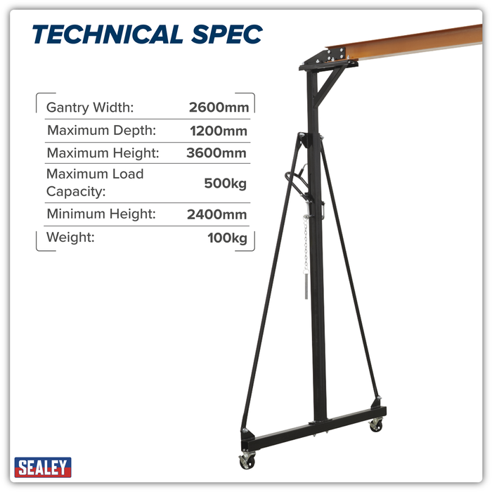 Portable Lifting Adjustable Gantry Frame 0.5 Tonne | SG500