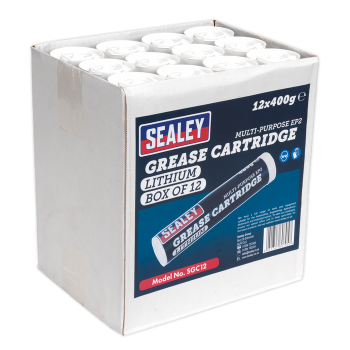 EP2 Lithium Grease Cartridge 400g - Pack of 12 | SGC12