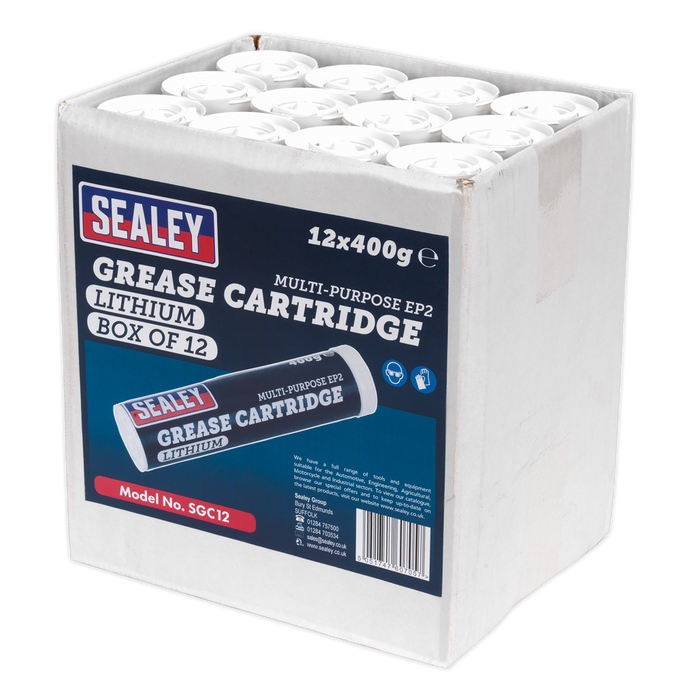 EP2 Lithium Grease Cartridge 400g - Pack of 12 | SGC12