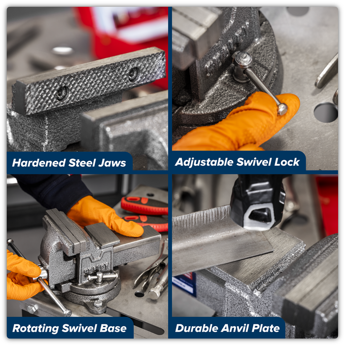 100mm SG Iron Vice with Swivel Base | SGV100L