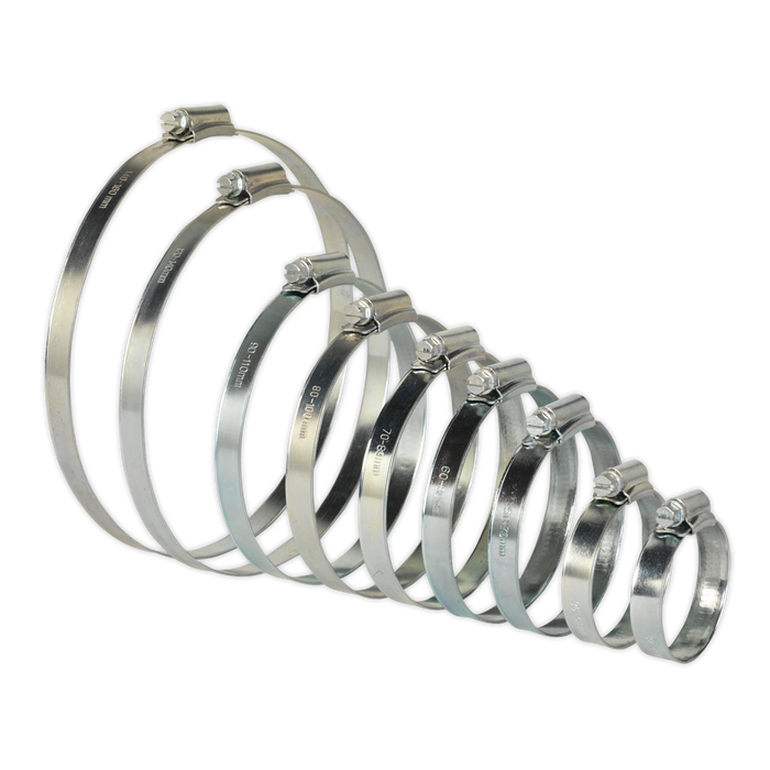 Zinc Plated Hose Clip Assortment 44-160mm 26pc | SHCS2