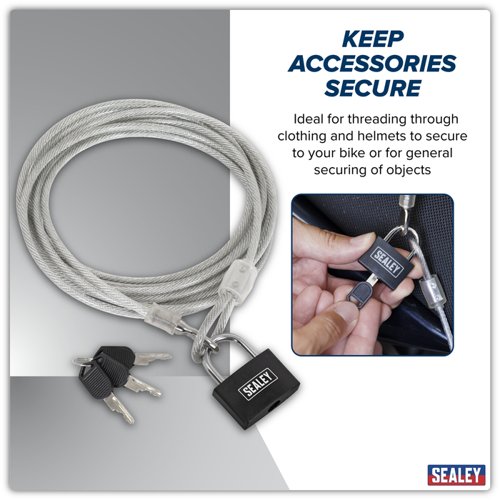 Motorcycle Cable Lock 3m | SHGCL3