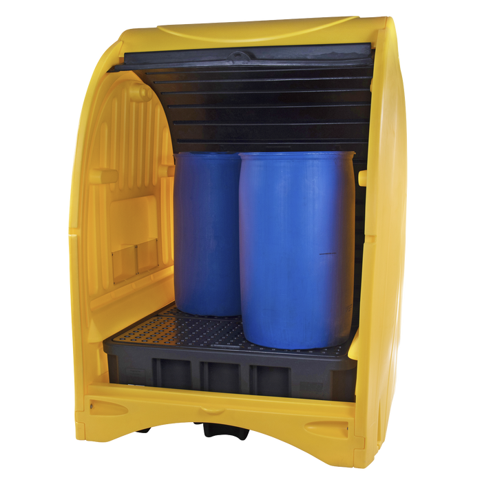 4 Drum Barrel Bund with Hardcover 485L Capacity | SJ1010