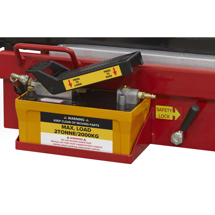Air Jacking Beam 2 Tonne with Arm Extenders & Flat Roller Supports | SJBEX200A