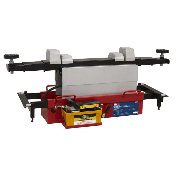 Air Jacking Beam 2 Tonne with Arm Extenders & Flat Roller Supports | SJBEX200A