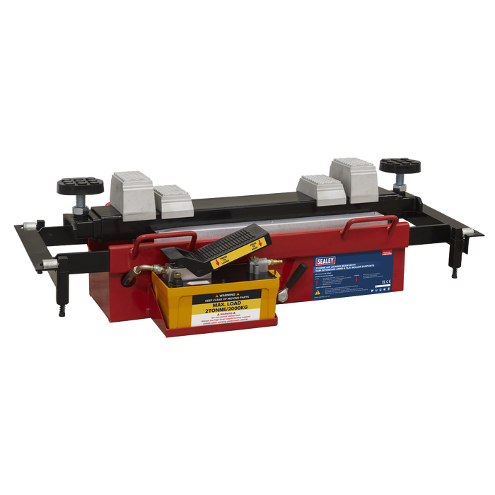 Air Jacking Beam 2 Tonne with Arm Extenders & Flat Roller Supports | SJBEX200A
