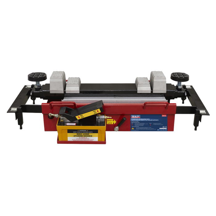 Air Jacking Beam 2 Tonne with Arm Extenders & Flat Roller Supports | SJBEX200A