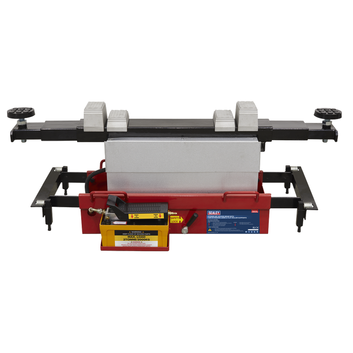 Air Jacking Beam 2 Tonne with Arm Extenders & Flat Roller Supports | SJBEX200A