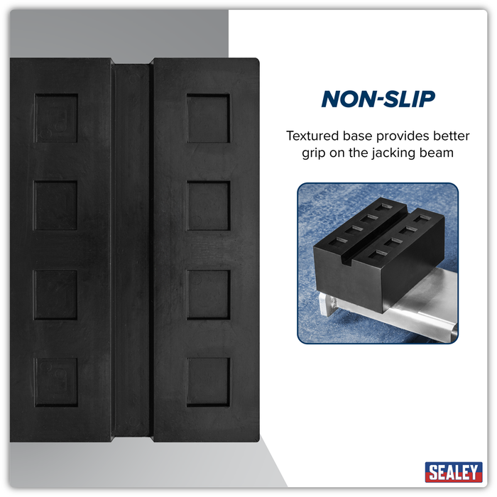 Slotted Rubber Support Block for Viking Jacking Beams 80mm | SJBEX.A03