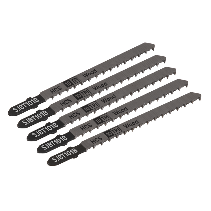 Jigsaw Blade for Hard Wood 100mm 10tpi - Pack of 5 | SJBT101B