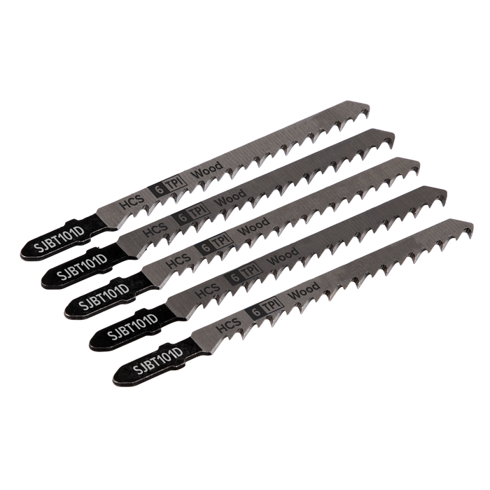 Jigsaw Blade for Hard Wood 100mm 6tpi - Pack of 5 | SJBT101D