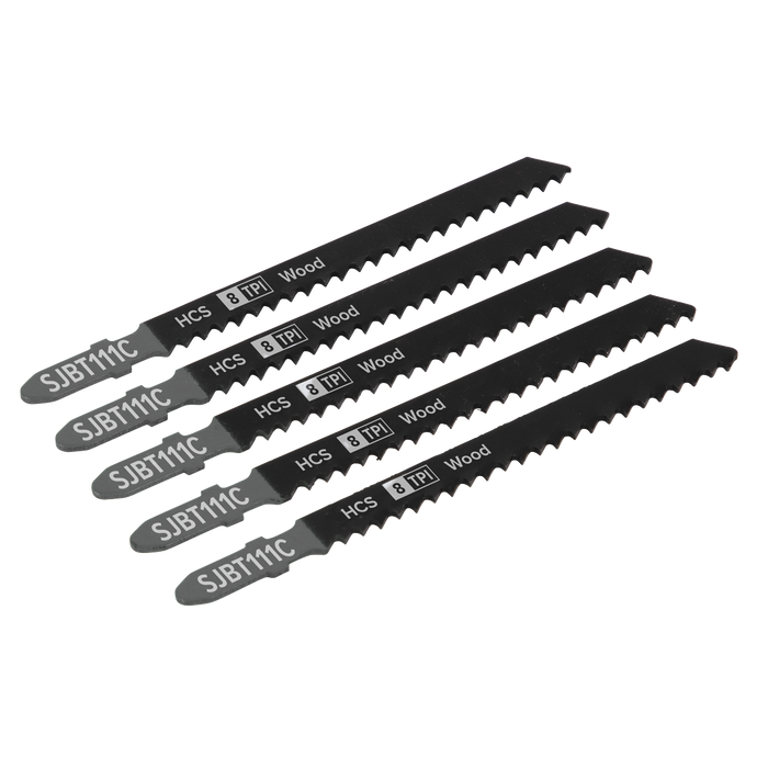 Jigsaw Blade for General Wood 100mm 8tpi - Pack of 5 | SJBT111C