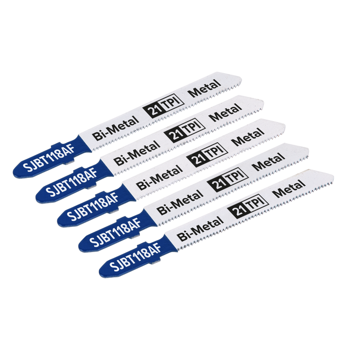 Jigsaw Blade for Metal 75mm 21tpi - Pack of 5 | SJBT118AF