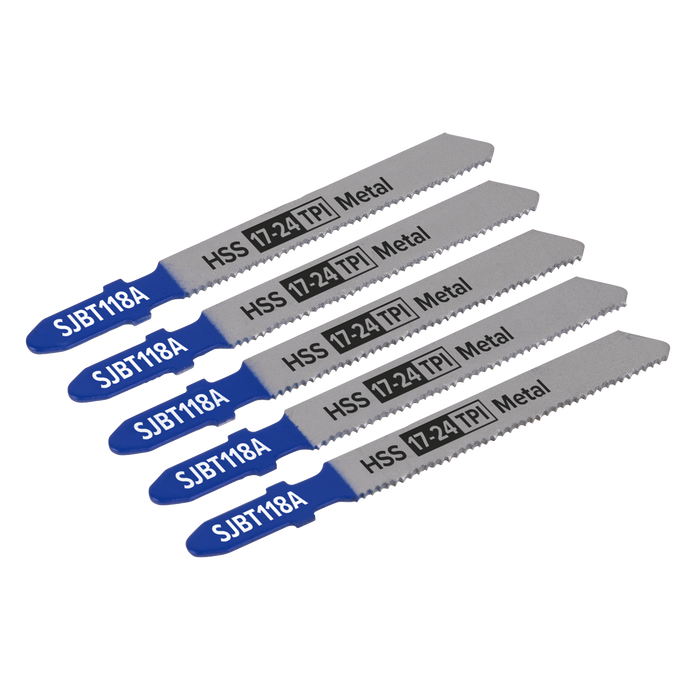 Jigsaw Blade for Metal 92mm 17-24tpi - Pack of 5 | SJBT118A