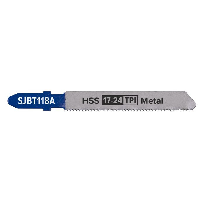 Jigsaw Blade for Metal 92mm 17-24tpi - Pack of 5 | SJBT118A