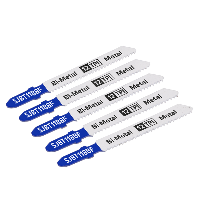 Jigsaw Blade for Metal 75mm 12tpi - Pack of 5 | SJBT118BF