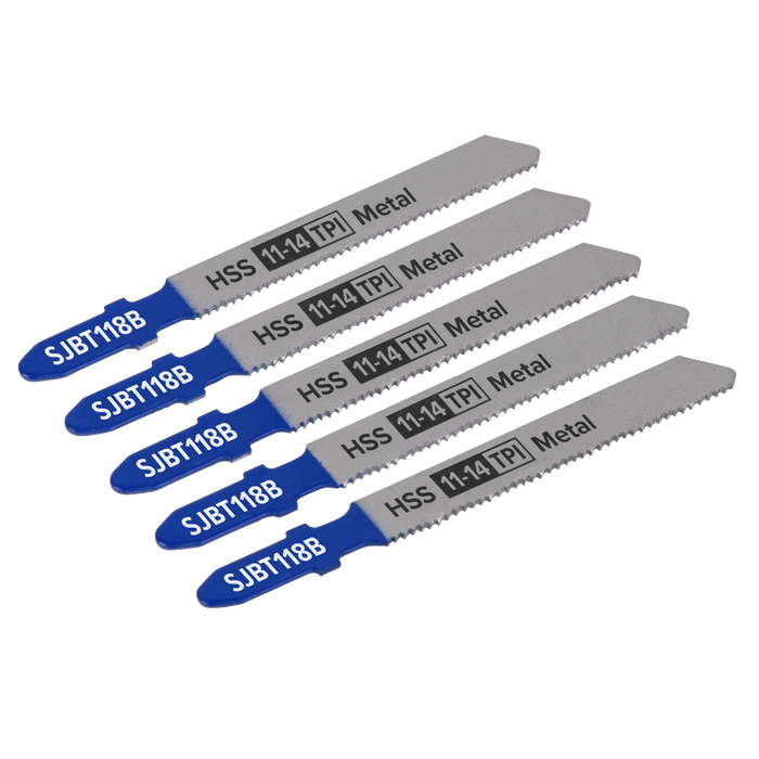 Jigsaw Blade for Metal 92mm 11-14tpi - Pack of 5 | SJBT118B