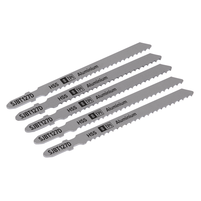 Jigsaw Blade for Aluminium 100mm 8tpi - Pack of 5 | SJBT127D