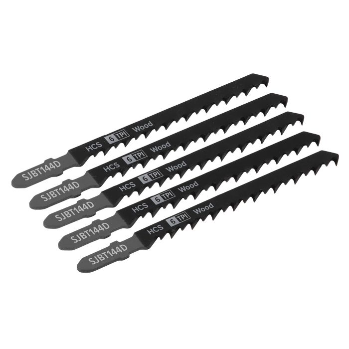 Jigsaw Blade for General Wood 100mm 6tpi - Pack of 5 | SJBT144D