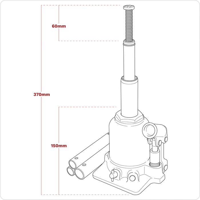 Telescopic Bottle Jack 2 Tonne | SJT2
