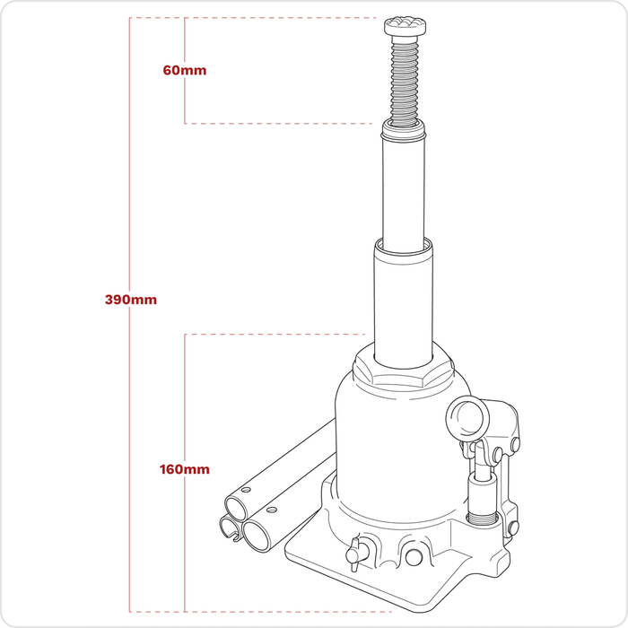 Telescopic Bottle Jack 4 Tonne | SJT4
