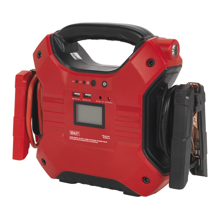 12/24V Jump Starter Power Pack Lithium-ion Phosphate (LiFePo4) 1200/600 Peak Amps | SL32S