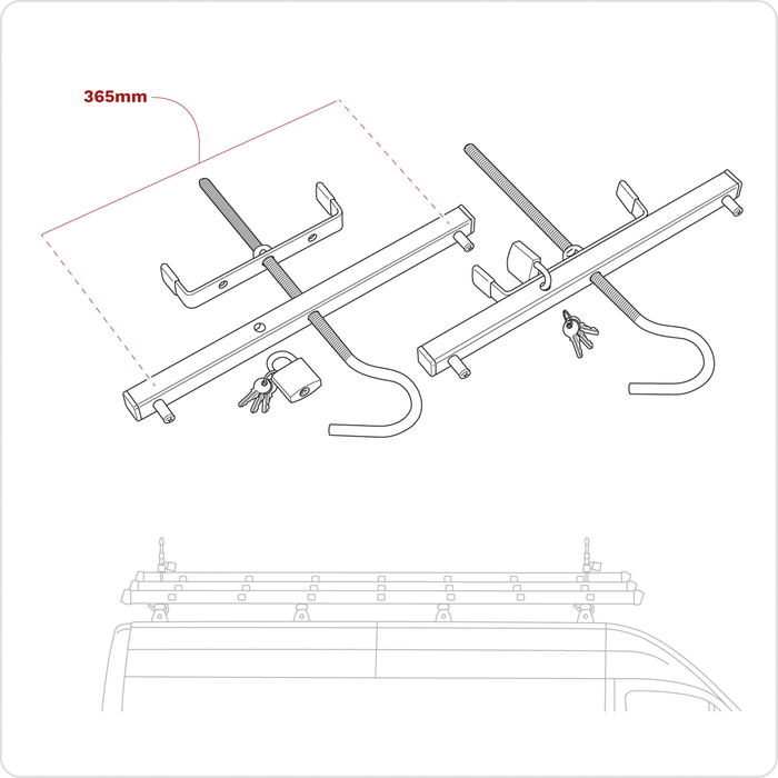 Ladder Roof Rack Clamps | SLC2