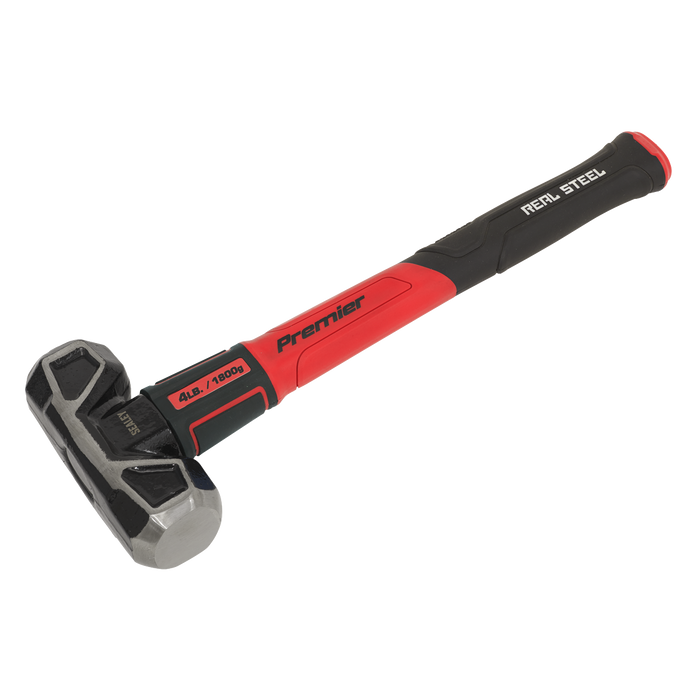 Premier Short Handle Sledge Hammer with Fibreglass Shaft 4lb | SLHG04