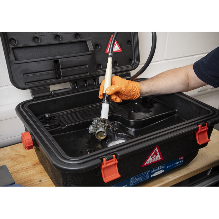Mobile Parts Cleaning Tank with Brush 16L | SM222