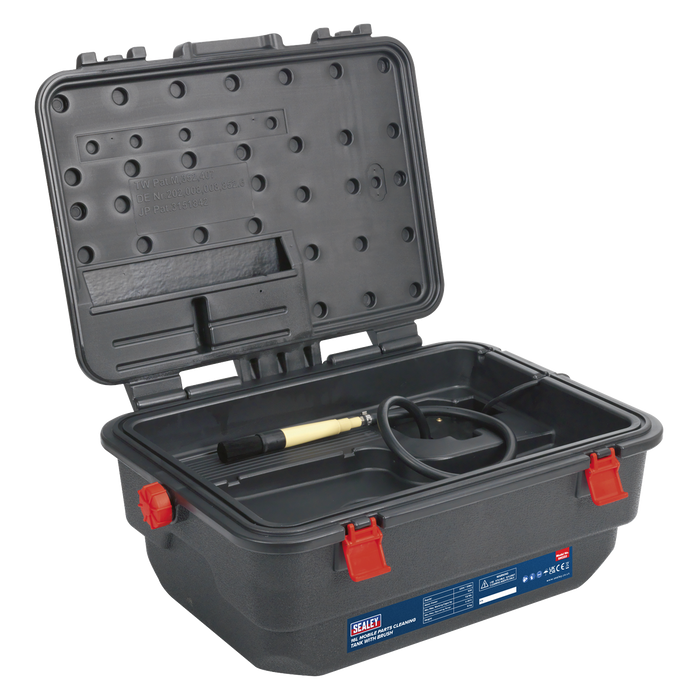 Mobile Parts Cleaning Tank with Brush 16L | SM222