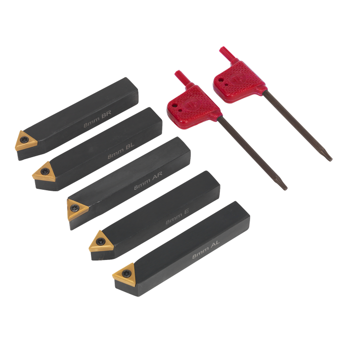 Indexable Lathe Turning Tool Set 8mm 5pc | SM3025CS2