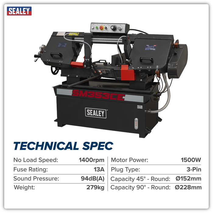 Bandsaw 400mm Horizontal Hydraulic Arm | SM353CE