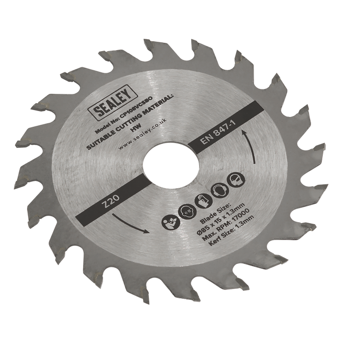 20tpu Circular Saw Blade Ø85 x 15 x 1.3mm | SM85B20