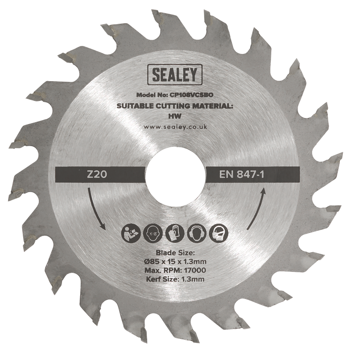 20tpu Circular Saw Blade Ø85 x 15 x 1.3mm | SM85B20