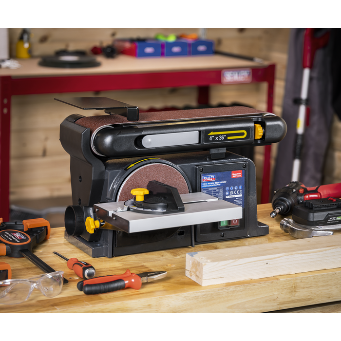 915 x 100mm Belt/150mm Disc Sander 370W/230V | SM914